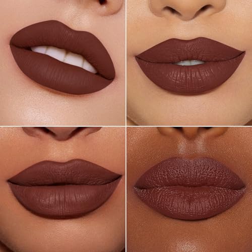 MAKI YIKA Coffee Brown Matte Lipstick Long Lasting, Cruelty-Free for Women