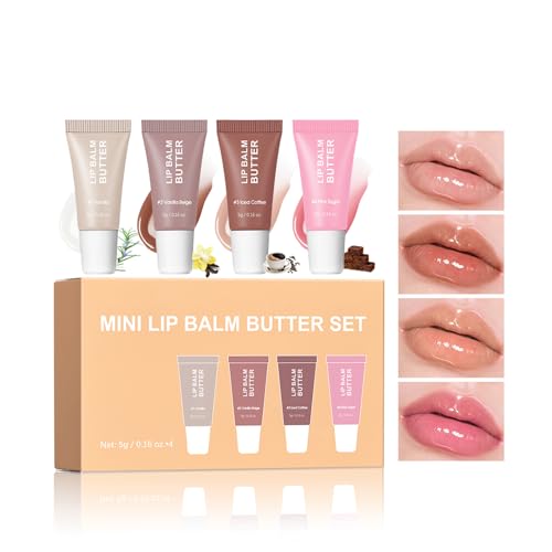 4-Piece Hydrating Lip Gloss Set - Shiny Jelly Finish