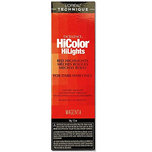 L'Or?al Technique HiColor Red HiLights Permanent Hair Color for Dark Hair | Intense Red Highlights | No Pre-Lightening Required | Rich, No-Drip Creme | Quick Processing Time | Red