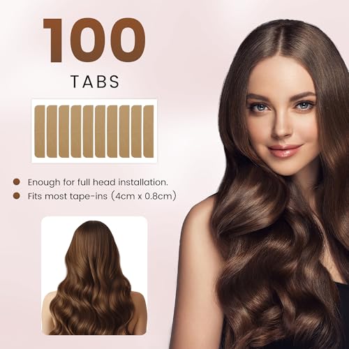 MIILYE Hair Extension Tape 100 Tabs | 6+ Week Hold