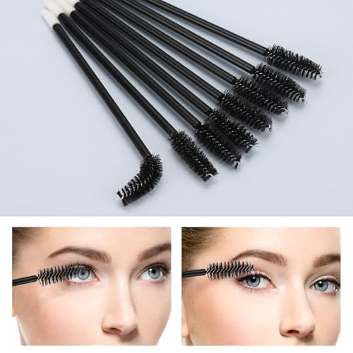 300 Disposable Dual Ended Mascara Wands & Lip Brushes - Black