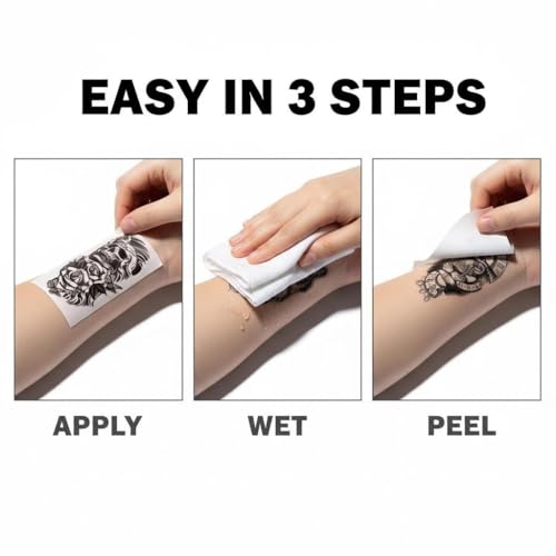 Temporary Tattoos 30 Sheets 45+ Designs Waterproof Animal Flower