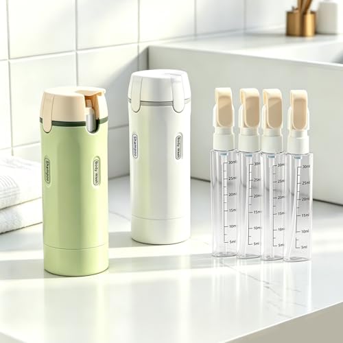 TSA Approved 4-in-1 Travel Dispenser Bottle Set | Leakproof & Compact
