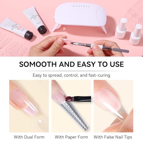 Makartt Poly Nail Gel Kit - 4 Colors Builder Gel Set for Extensions