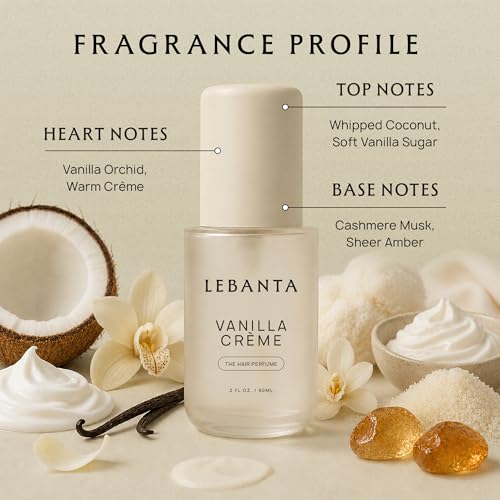 Lebanta Hair Perfume Vanilla Creme - 60mL Hair & Body Mist
