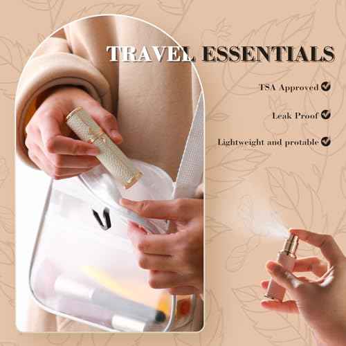 Travel Refillable Perfume Bottle, Leak-proof 5ml Atomizer, Portable Luxurious Pocket Perfume Dispenser Pump Transfer Tool for Women Men Travel Accessories.
