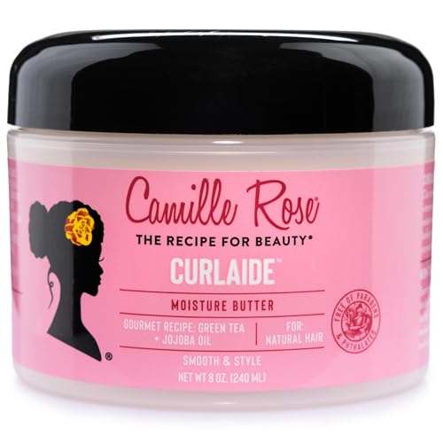 Camille Rose Curlaide Moisture Butter ? Curly Hair Cream with Green Tea & Jojoba, Detangler, 8 Fl Oz