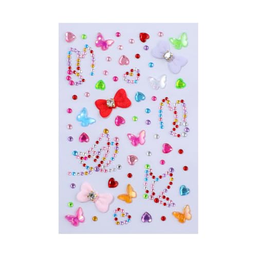 Face Gems Stickers - 6 Sheets Self-Adhesive Rhinestones