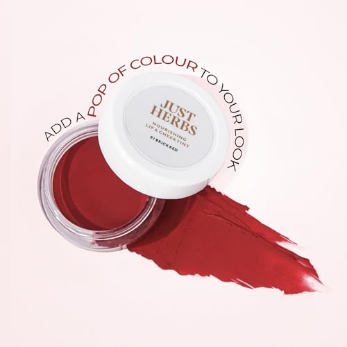Just Herbs Organic Creamy Matte 3 in 1 Lip & Cheek Tint, Blush For Women - SLS,Chemical & Paraben Free - 0.14 fl. oz. (Pink Forever)