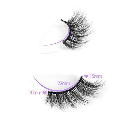 Half Lashes Natural Look Wispy Cat Eye 3D Faux Mink 10 Pairs