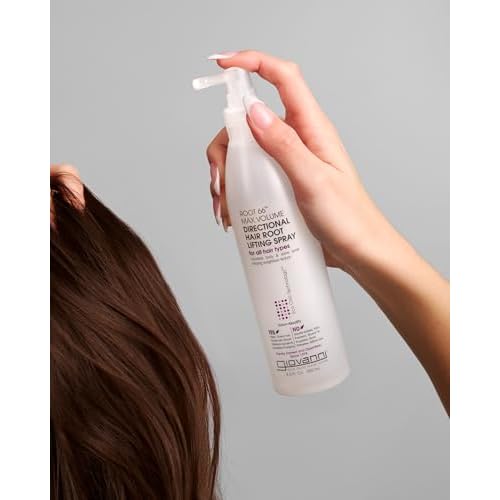 GIOVANNI Eco Chic Root 66 Max Volume Spray, 8.5 oz. - For Fine Lifeless Hair, Pro-Vitamin B5, Horsetail Extract, Sea Salt, Kiwi, Lauryl & Laureth Sulfate Free, No Parabens, Color Safe