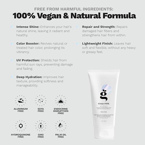 Ginger Milk Hair Gloss - Semi-Permanent Color & Shine Treatment 5oz