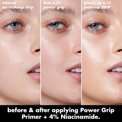 e.l.f. Power Grip Primer + Niacinamide Mini 0.5 fl oz - Gel Primer, Clear