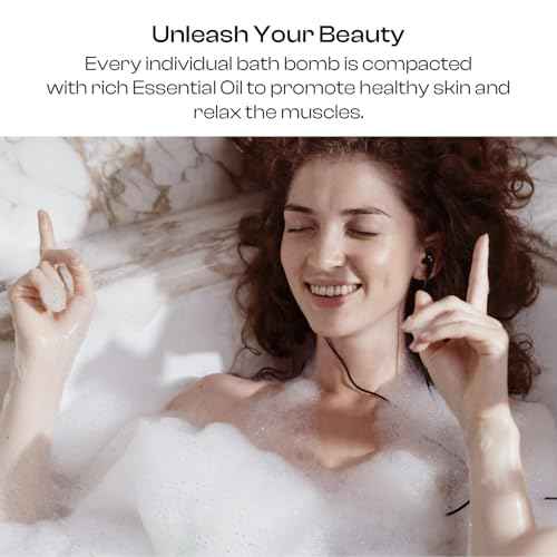 Bath Bombs for Women, Gift Set of 6 Fizzies Luxury Large Size with Real Flowers and Natural Organic Essential Oil, Self Care Gifts for Women, Mon, Daughter, Girlfriend, Kids,Pack of 6 (Multiple)