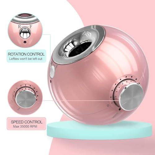 Delanie Corded Electric Nail Drill for Acrylic Nails Gel Nails 35000 RPM, Professional E File Nail Drill Machine, Low Noise, Low Vibration, Low Heat, Rose Gold (Non-Rechargeable)