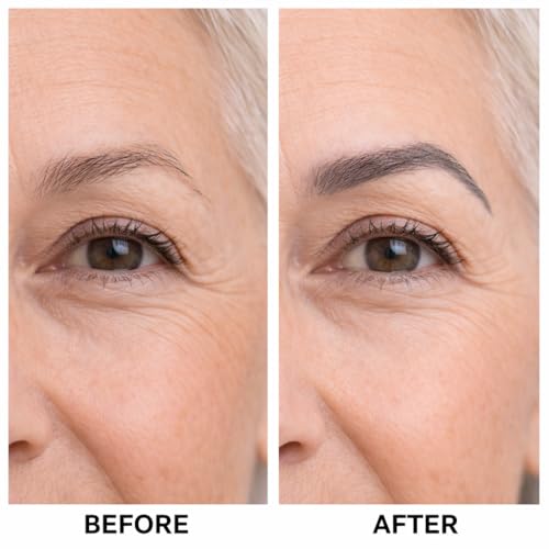 Grey Eyebrow Pencil with Spoolie - Ultra Slim, Long Lasting