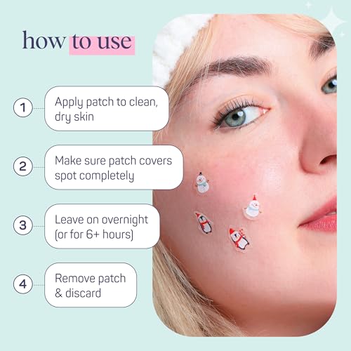 SpaLife Beauty Frosty Friends Pimple Patches for Face | Korean Hydrocolloid Zit Patches | Pimple Stickers Christmas Gifts for Women | Blemish Patch | Cute Acne Patch | Stocking Stuffers | 216 Count