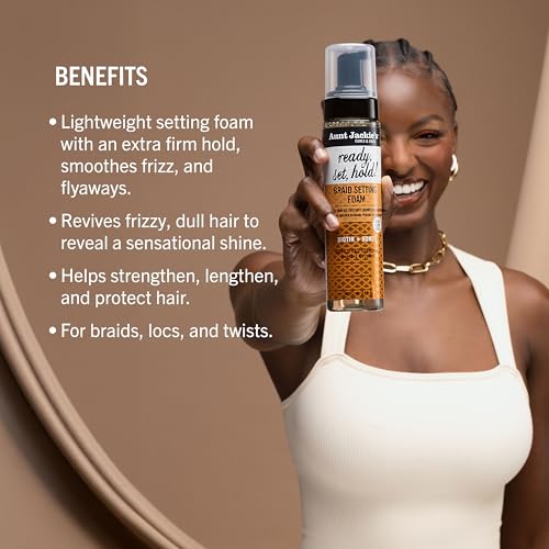 Aunt Jackie's Braid Setting Foam - Extra Firm Hold, 8.5 oz