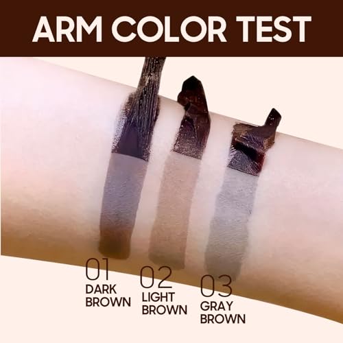 Brow Tattoo Peel Off - Eyebrow Gel with Eyebrow Stencils Long-Lasting Makeup, Brow Gel Eyebrow Tattoos Waterproof, Eye Brow Pencils Create Full Voluminous Brows for Women (Light Brown)
