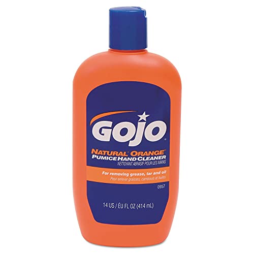 GOJO 095712EA Natural Orange Pumice Hand Cleaner, 14 oz Bottle