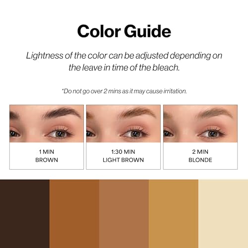 One-Use Brow Bleach Kit for Sensitive Skin - Fast Lightening, All Hair Colors