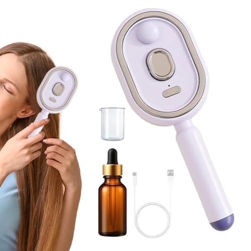 Rechargeable Steam Hair Brush with Oil Infuser - Cordless Detangling Comb
