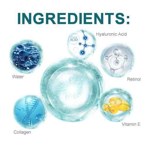 Retinol Collagen Cream for Face with 5% Hyaluronic Acid Anti-Aging Cream Anti-Wrinkle Reduce Fine Lines Lifting and Firming 24-Hour Facial Care Suitable For All Skin Types