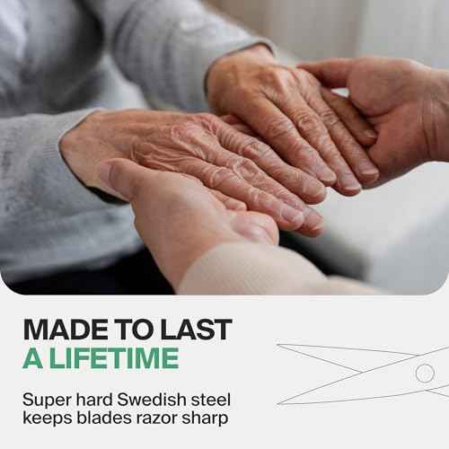 GERMANIKURE Beard and Mustache Scissors - FINOX Stainless Steel Professional Manicure Tools in Leather Case - Ethically Made in Solingen Germany - 4706