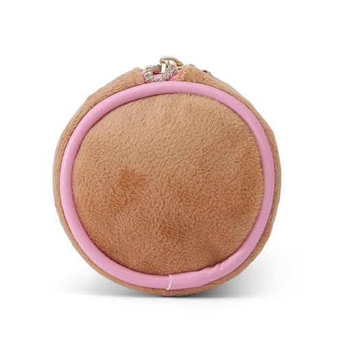 Juicy Couture Brown Makeup Bag Cosmetics Organizer Travel Essentials Cylinder Roll Gold Terroir Dog Rhinestone Crown Velour