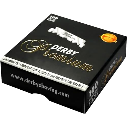400 "Derby Premium" Single Edge Razor Blades for straight razor