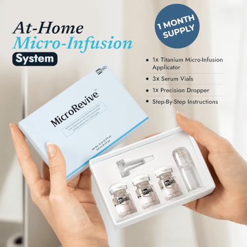 Titanium Microneedling Derma Stamp Kit with Hyaluronic Acid Serum
