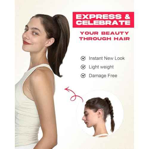 Ponytail Extension ? 16¡± Claw Clip in Ponytail Hair Extensions Natural Soft Synthetic High Pony Tail Hairpieces for Women (Chocolate Brown, 16 inch)