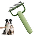 Double-Sided Dematting Comb for Dogs & Cats - Pet Grooming Undercoat Rake