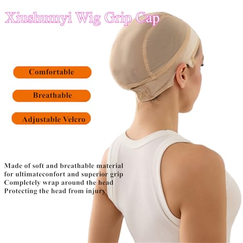 Lace Wig Cap Non-Slip Adjustable Band Nude M