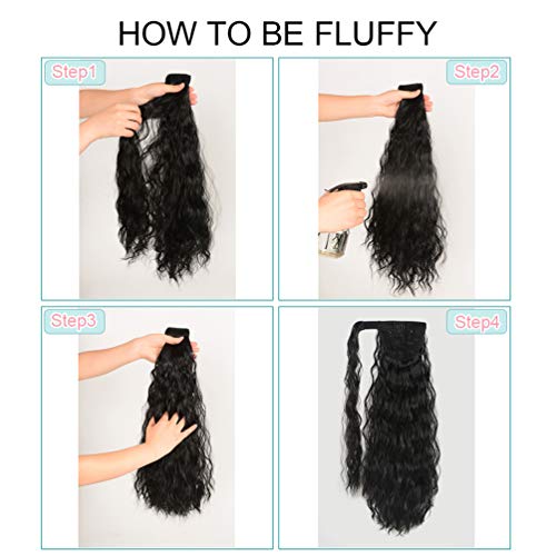 22 Inch Corn Wave Ponytail Extension Clip-In Hair