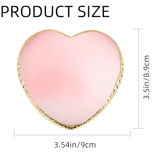 Resin Nail Art Palette Set - Gold Edge Heart Shaped Mixing Board