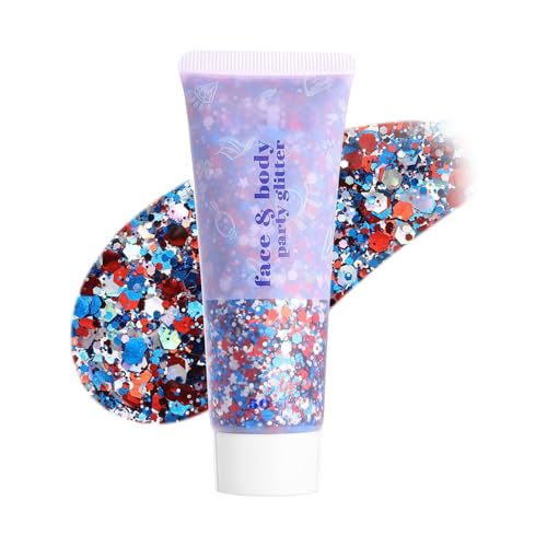 4th of July Body Glitter Stick - Red White Blue