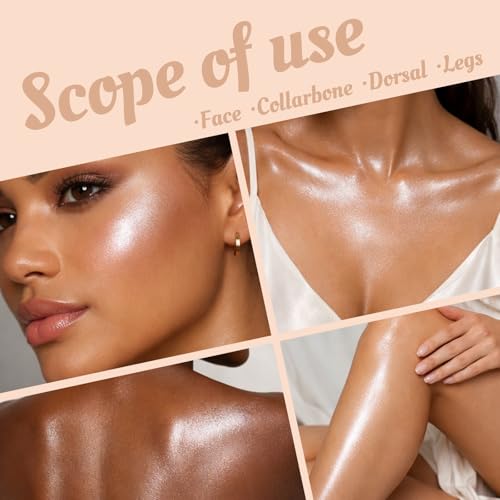 Baked Highlighter Powder Palette - Waterproof Shimmer Face & Body