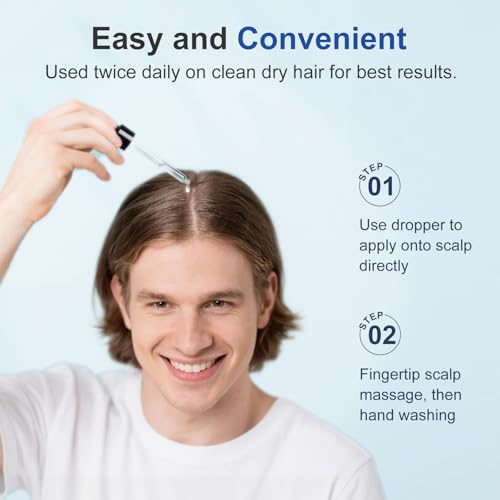 Minoxidil Hair Regrowth Serum 8-Pack for Men & Women - Thicker Hair & Beard Support