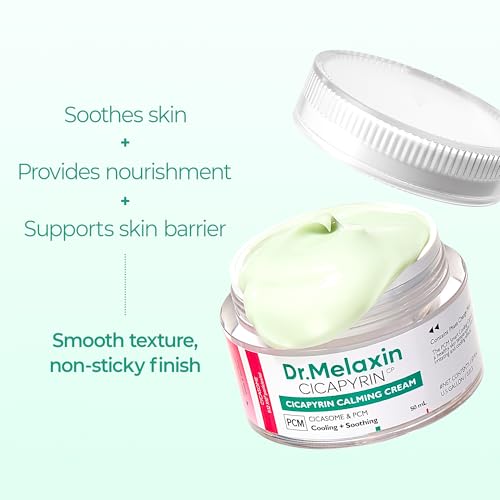 Dr. Melaxin Cicapilin Calming Cream, 1.7 fl oz (50 ml), Cooling Trouble Niacinamide, Aperica Leaf Extract, Moisturizing Cream, Moisture Moisturizing Care, Korean Skin Care, Korean Cosmetics'