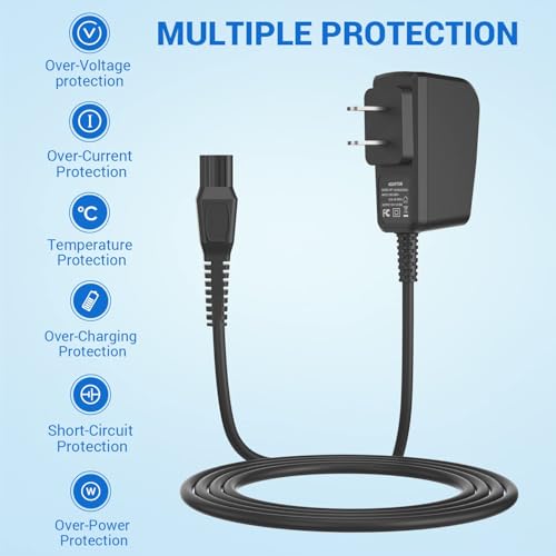 15V Charger Cord Compatible with Philips Norelco HQ8505 3000 5000 6000 7000 9000 Series (Older Model) Multigroom MG5750 MG7750 MG7770 MG7790 Electric Shaver Razor Trimmer Adapter Charging Cord