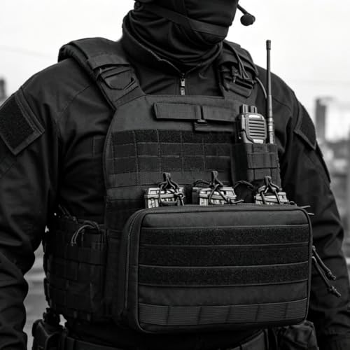 GAZJYUSP Tactical Mag Admin Pouch - Molle Utility Organizer with Triple Magazine Holder