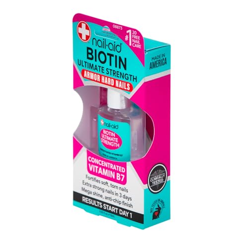 Nail-Aid Biotin Ultimate Strength Nail Strengthener Treatment, Clear (2 Pack)