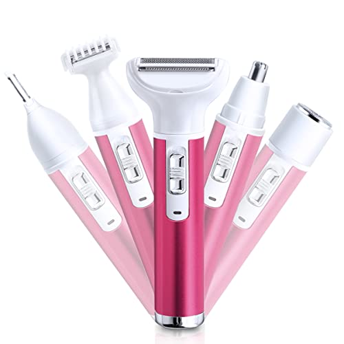 Electric Razor for Women Removal for Body Nose Hair Trimmer Face Shavers Eyebrow Legs Armpit Bikini Area Pubic Underarms Painless Rechargeable Portable Womens Razors Set,Gifts for Women