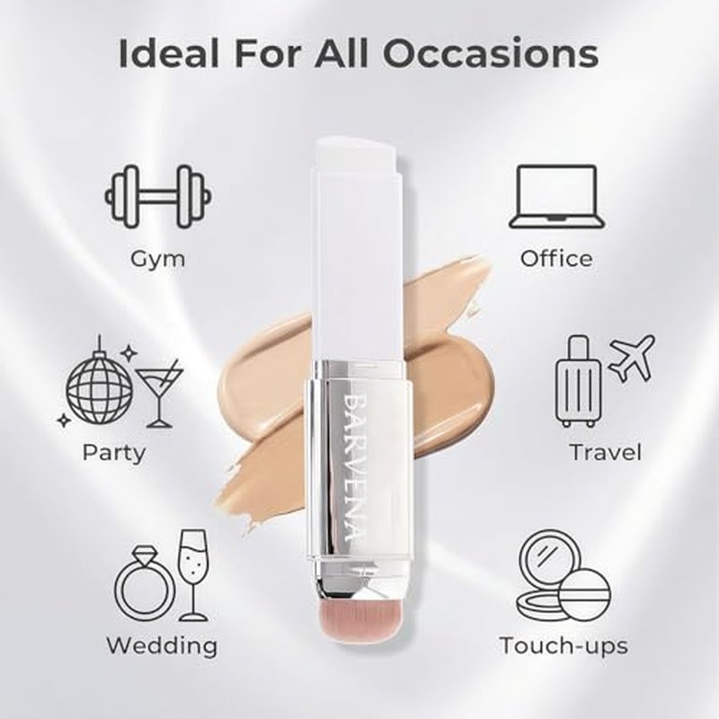 Color Changing Foundation Stick with Brush - Full Coverage