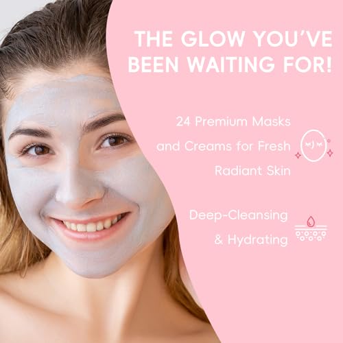 LAIKOU Face Mask£¬Skin Care Set, Skin Care Mask Set, Gifts for Women, Travel Size Toiletries Mother's Day Christmas Birthday Valentine's Day Mom Daughter Teen Girls Wife Lover Sister Friends 24pcs