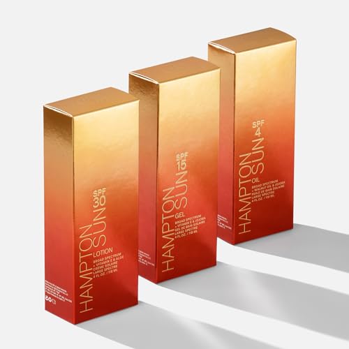 Hampton Sun SPF 15 Classic Sun Gel Ultra-Hydrating Luxury Sunscreen Gel Anti-Aging Antioxidant Blend of Jojoba Oil, Vitamin E + Aloe Vera Silky, Lightweight Finish Broad Spectrum UVA/UVB