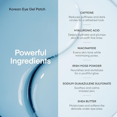 TEREZ & HONOR Under Eye Patches for Dark Circles with 8% Caffeine Eye Cream - Eye Care 2 Step Kit, Dermatologist Tested Korean Skincare Formula, 60 Pcs + 20mL