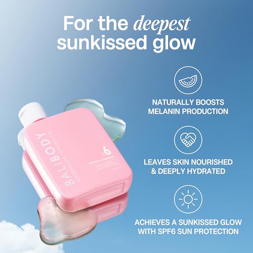 Bali Body Watermelon SPF 6 Tanning Oil with Natural Oil – Summer Glow, Vegan, Cruelty-Free, 100ml
