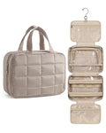 BAGSMART Hanging Toiletry Bag for Women, Puffy Makeup Organizer